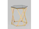 Журнальный столик STOOL GROUP Круз 48*42 Стекло smoke/Сталь золото арт. 7149368601