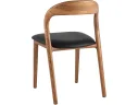 Стул STOOL GROUP Юки массив дуба Натуральная кожа черный/Коньяк арт. 4915531302