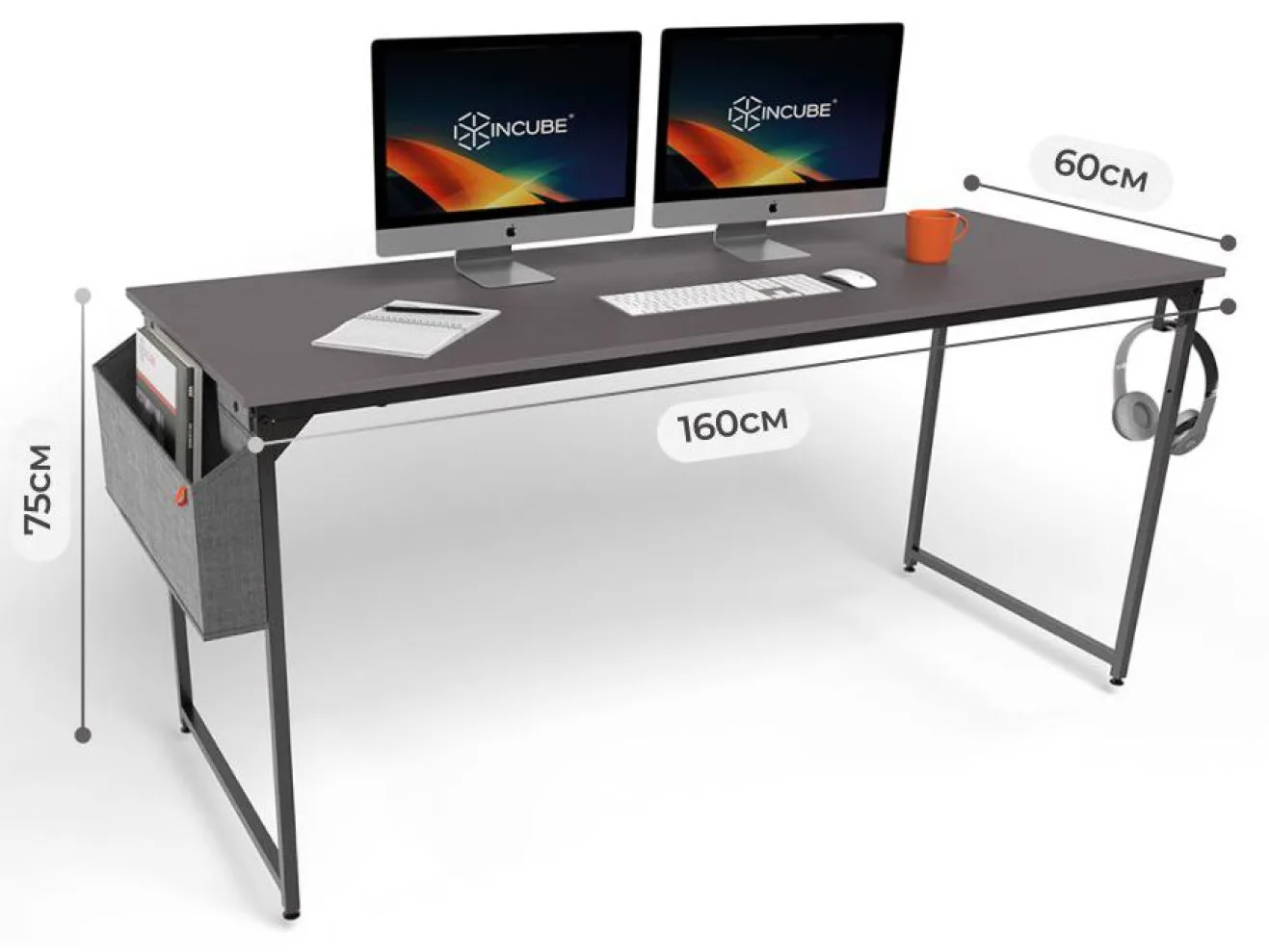 Письменный стол INCUBE D002.160.GRP Graphite арт. 5033471109