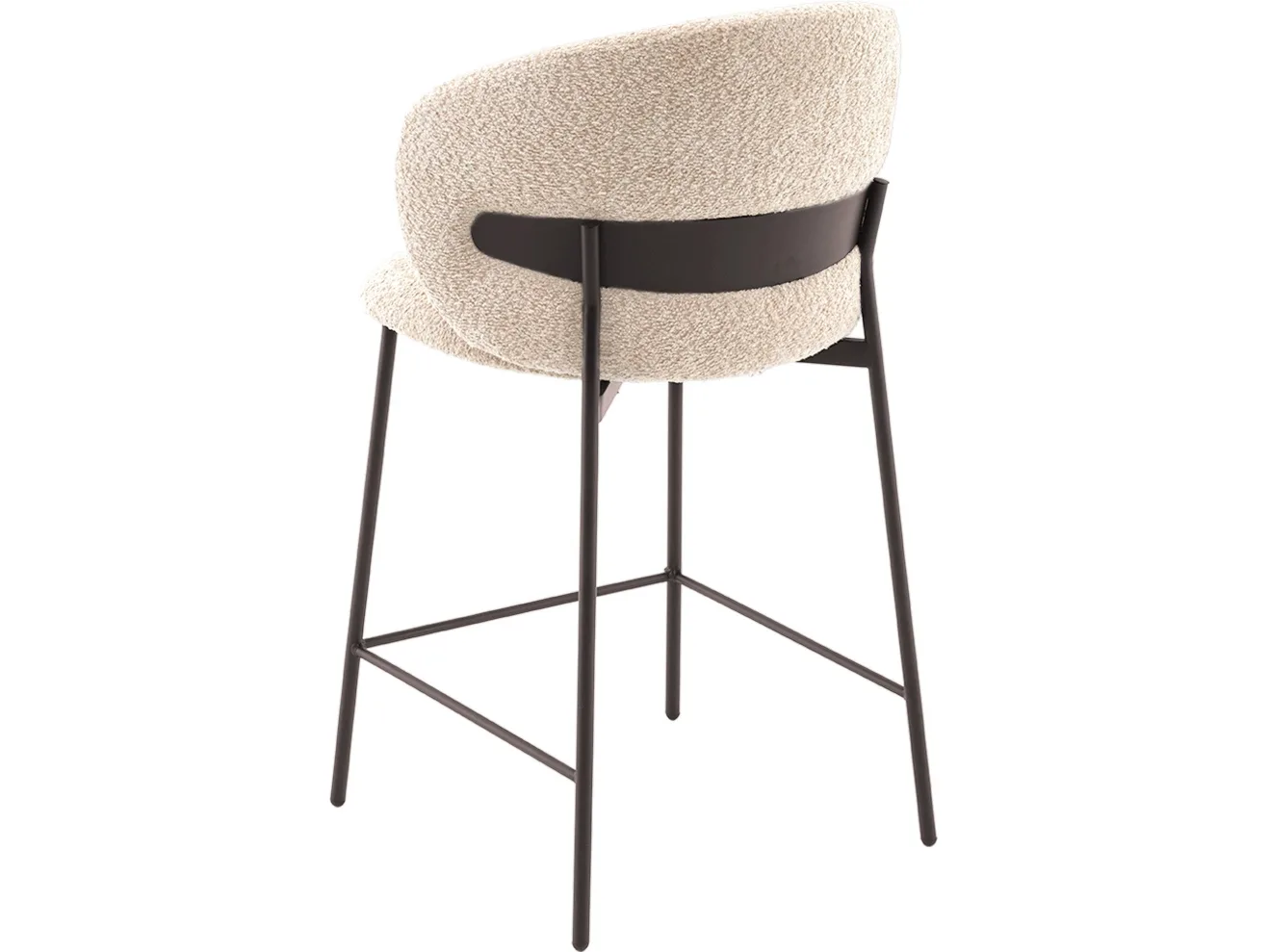Стул полубарный STOOL GROUP Блейз Букле капучино, каркас серо-коричневый арт. 5591618407
