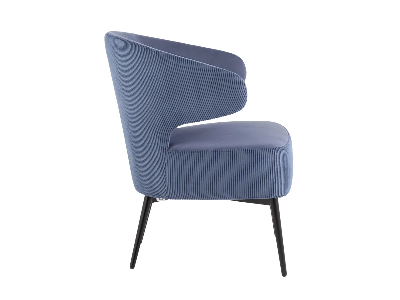 Кресло лаунж STOOL GROUP Royal Stripes Велюр синий арт. 1582617903