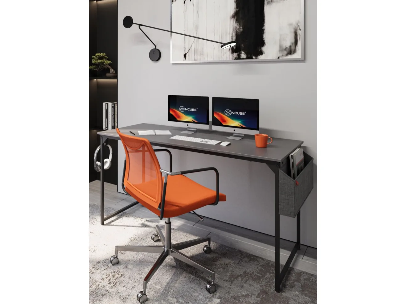 Письменный стол INCUBE D002.140.GRP Graphite арт. 2277909509