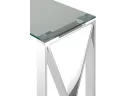 Консоль Stool Group КРОСС 115х30 Прозрачное стекло/Сталь серебро арт. 6789824101