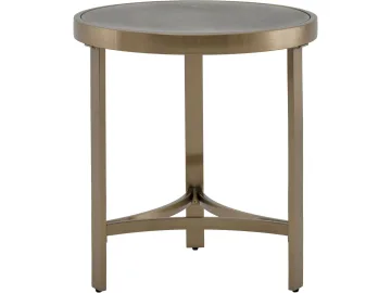 Стол журнальный STOOL GROUP Адриана 50*50 Серая керамика, сталь шампань