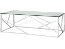 Журнальный стол Stool Group АРТ ДЕКО 120х60 Прозрачное стекло/Сталь серебро арт. 1402446402