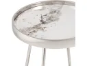 Журнальный столик STOOL GROUP Гера 50*50 Белая керамика, сталь серебро арт. 7265529601