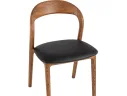 Стул STOOL GROUP Юки массив дуба Натуральная кожа черный/Коньяк арт. 4915531302