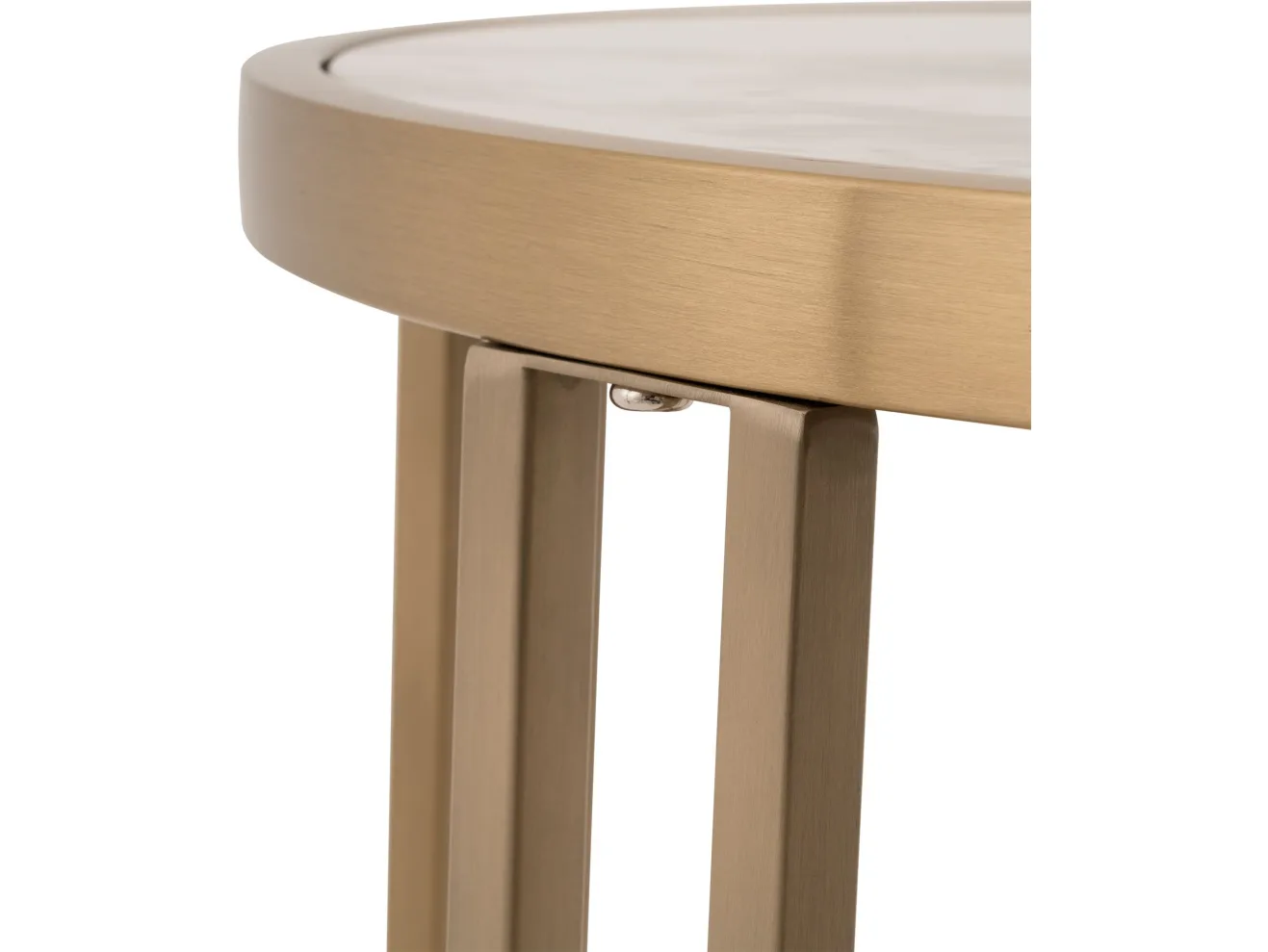 Стол журнальный STOOL GROUP Алиада 55*55 Светлая керамика/шампань арт. 8656458401
