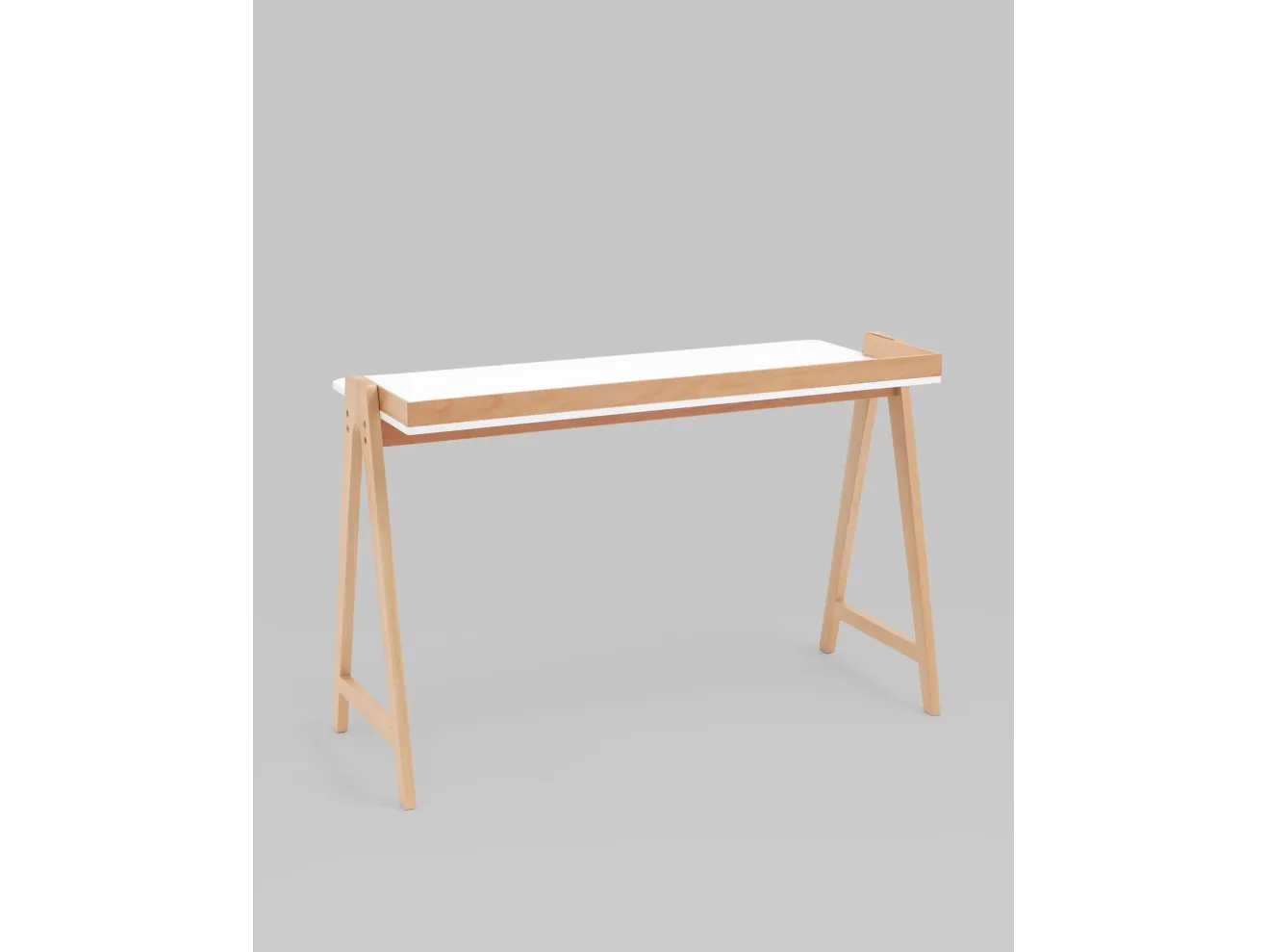 Стол письменный STOOL GROUP Pyramid 118*53 Белый/Светлое дерево арт. 1645380101