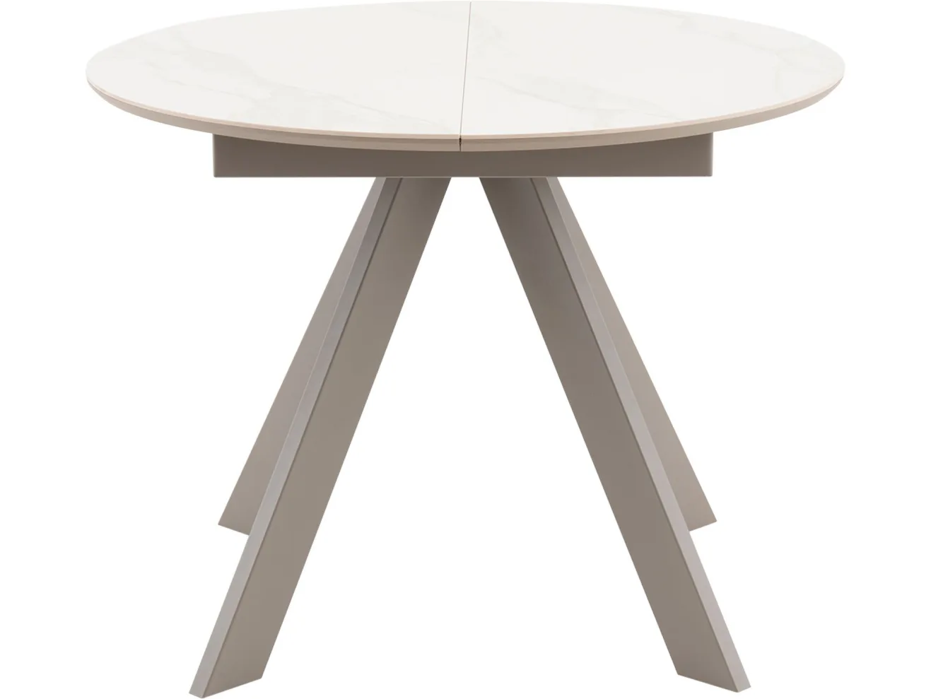 Стол STOOL GROUP Миндель круглый D100 керамика Белый глянец/Латте арт. 8858303401