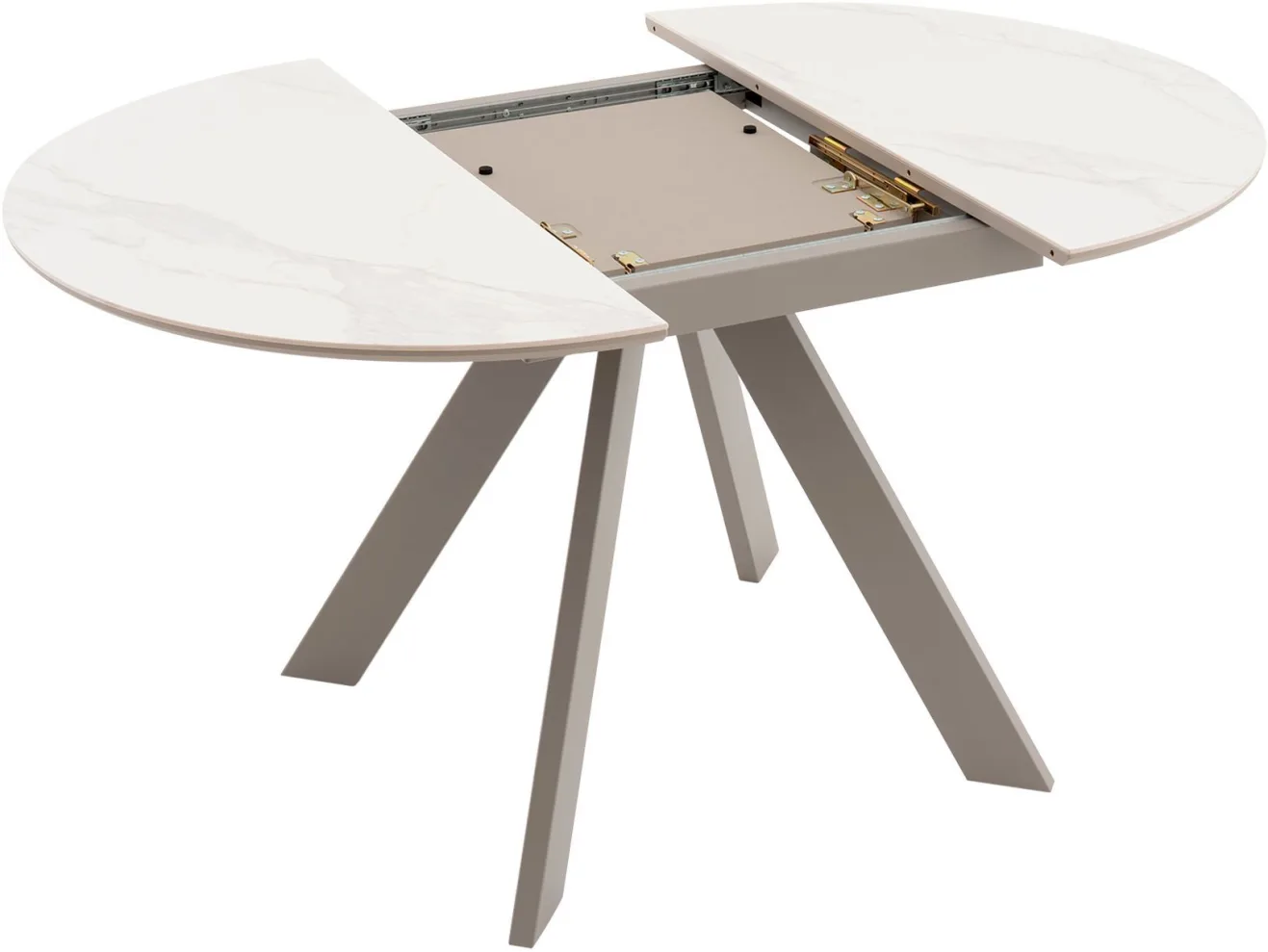 Стол STOOL GROUP Миндель круглый D100 керамика Белый глянец/Латте арт. 8858303401