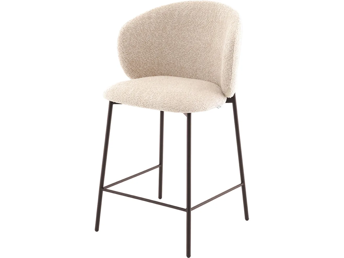 Стул полубарный STOOL GROUP Блейз Букле капучино, каркас серо-коричневый арт. 5591618407