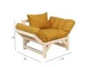 Кресло Мебелик Бинго savana plus yellow/лак арт. 6951680901