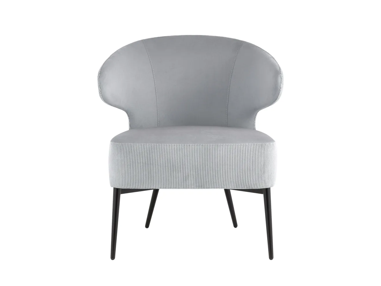 Кресло лаунж STOOL GROUP Royal Stripes Велюр серый арт. 1582617902