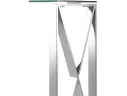 Консоль Stool Group КРОСС 115х30 Прозрачное стекло/Сталь серебро арт. 6789824101