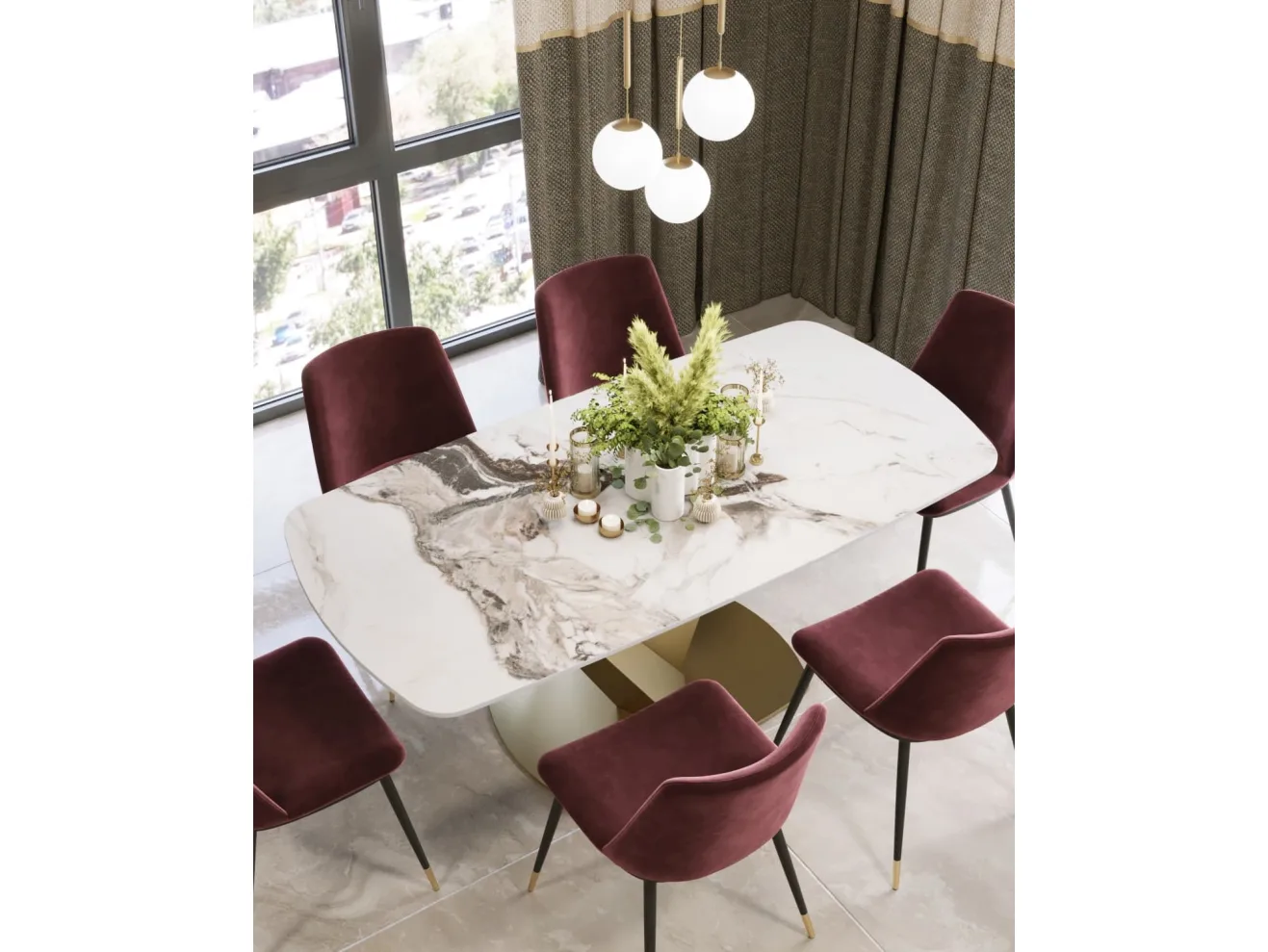 Стол обеденный Stool Group Аврора 160*90 Керамика светлая арт. 1317464301