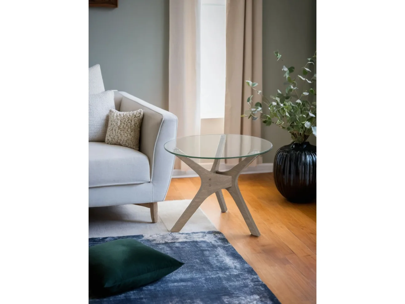 Стол журнальный Мебелик Рилле 446 шимо/стекло прозрачное арт. 5237322101