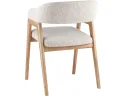 Стул STOOL GROUP Эйко массив дуба Рогожка молочно-бежевый/Бесцветный матовый арт. 3438894602