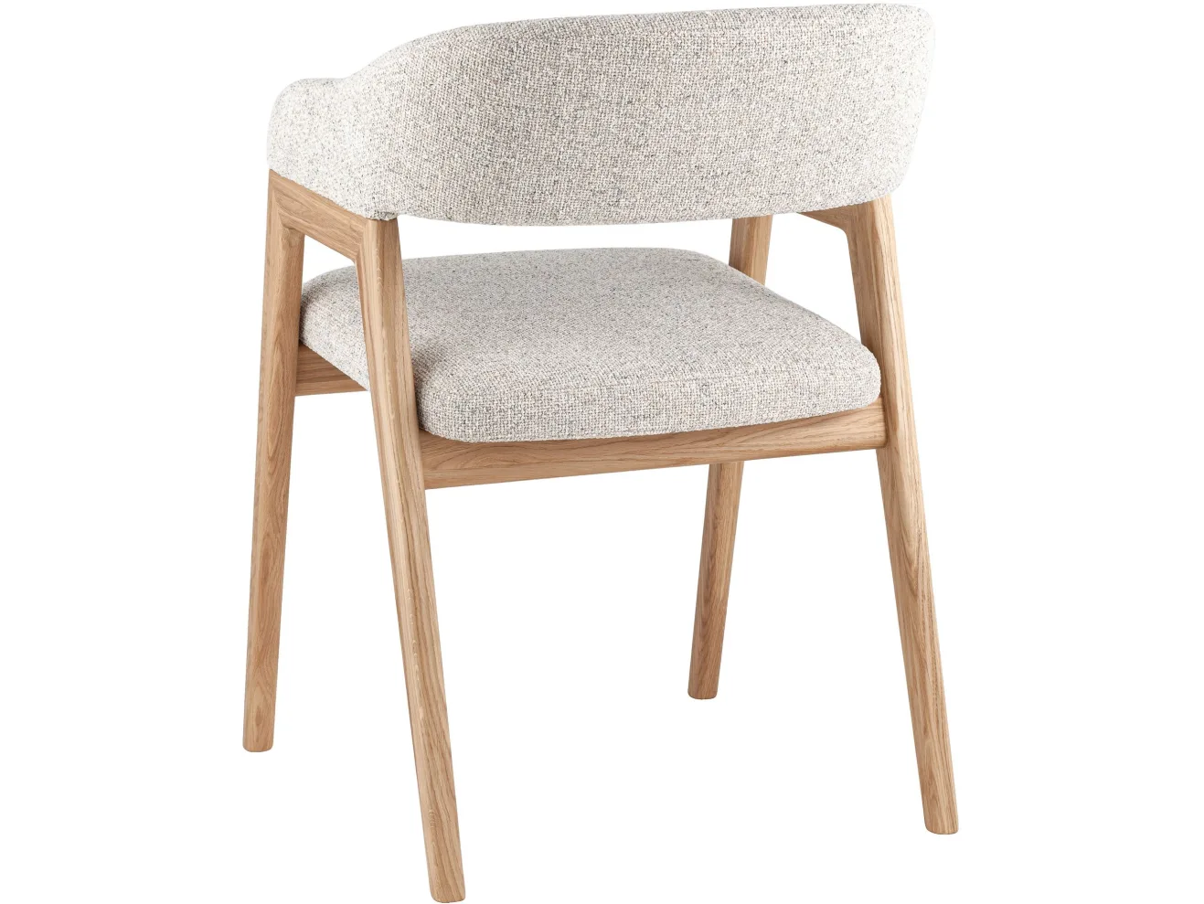 Стул STOOL GROUP Эйко массив дуба Рогожка молочно-бежевый/Бесцветный матовый арт. 3438894602