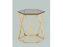 Журнальный столик STOOL GROUP Круз 48*42 Стекло smoke/Сталь золото арт. 7149368601