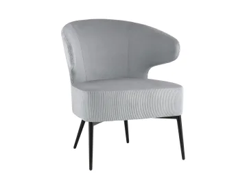 Кресло лаунж STOOL GROUP Royal Stripes Велюр серый