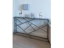 Консоль Stool Group АРТ ДЕКО 115х30 Стекло smoke/Сталь тёмный хром арт. 3299989504