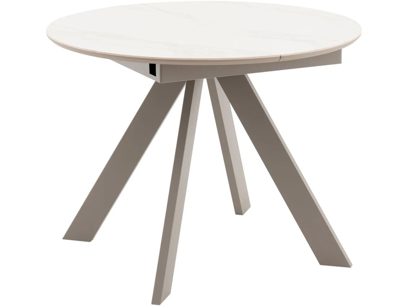 Стол STOOL GROUP Миндель круглый D100 керамика Белый глянец/Латте арт. 8858303401