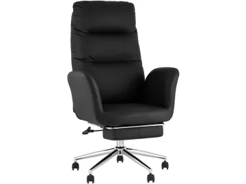 Кресло руководителя STOOL GROUP Solid NC с оттоманкой Черный