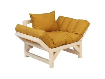 Кресло Мебелик Бинго savana plus yellow/лак