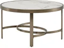 Стол журнальный STOOL GROUP Адриана 80*80 Светлая керамика, сталь шампань арт. 9337788401