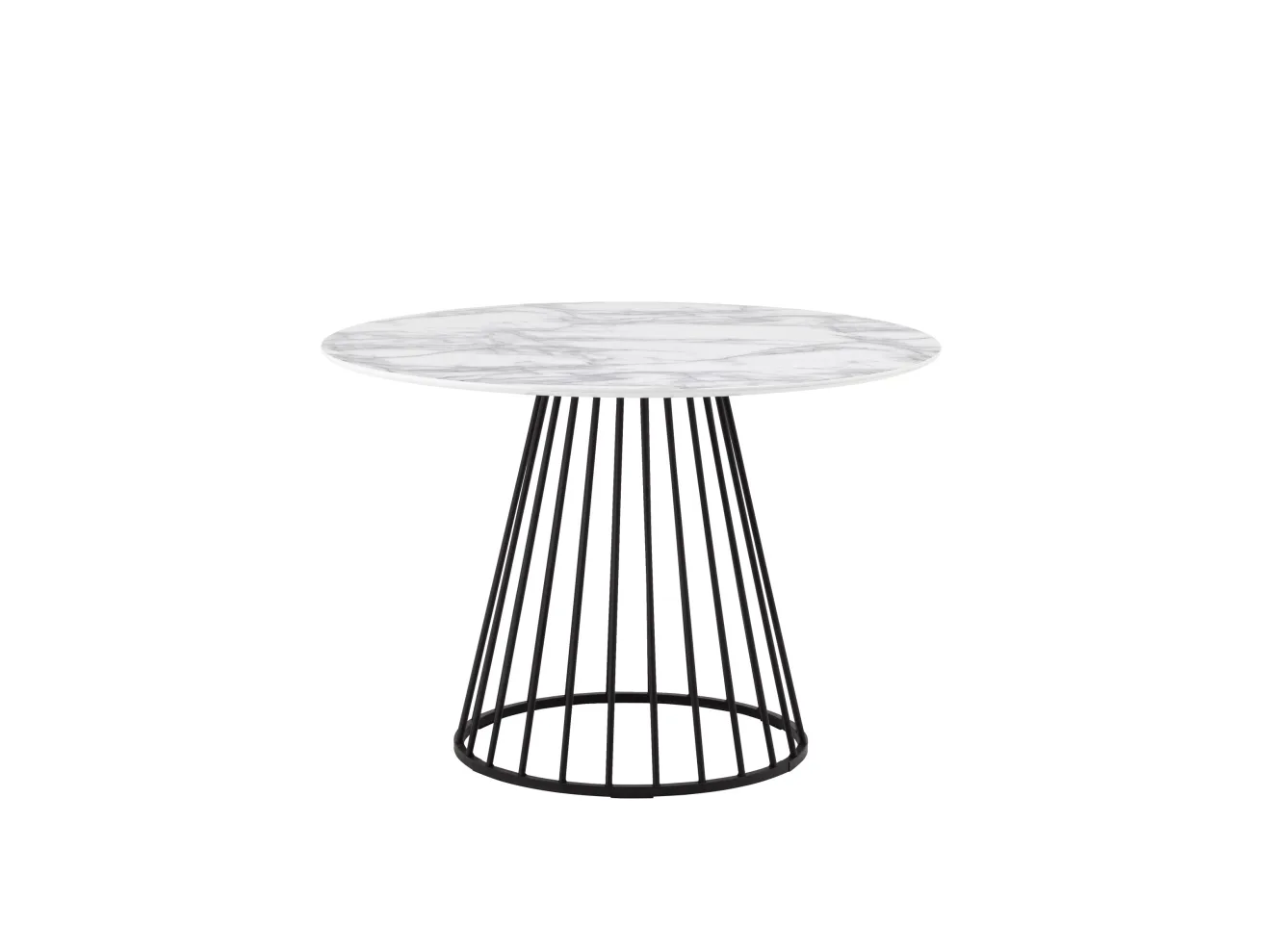 Стол обеденный STOOL GROUP Ливерпуль 110*110 белый мрамор черная ножка арт. 8009625802
