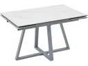 Стол обеденный STOOL GROUP Керас 120-180*80 Snow white, подстолье серое арт. 3371808301