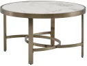 Стол журнальный STOOL GROUP Адриана 80*80 Светлая керамика, сталь шампань арт. 9337788401