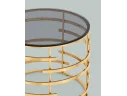 Журнальный столик STOOL GROUP Инфлюэнс 60*60 Стекло smoke/Сталь золото арт. 2977465901
