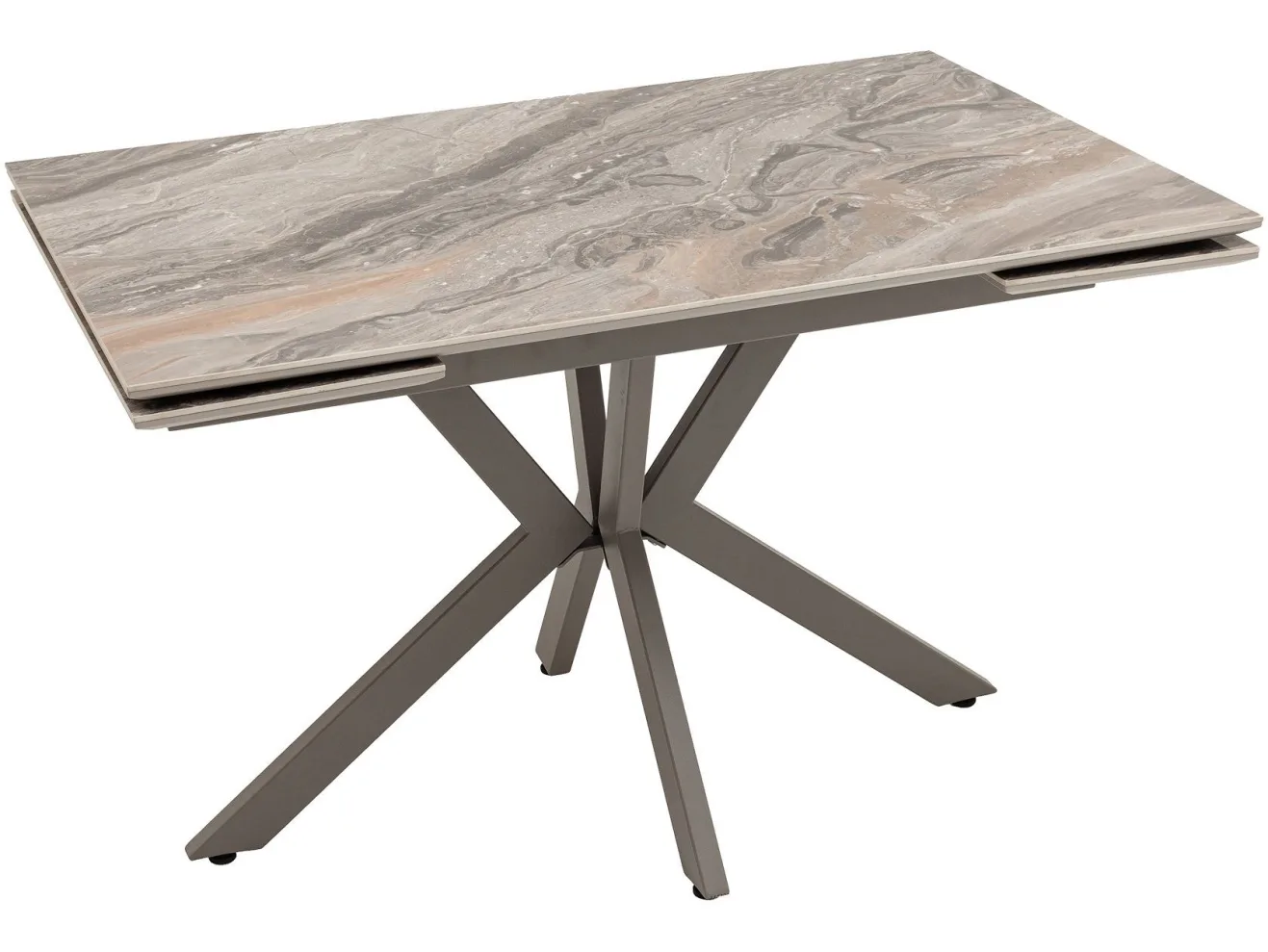 Стол обеденный STOOL GROUP Marmer 120-180/80/76 столешница МДФ16/керамика Ven.Br.Lt, подстолье латте арт. 9635972408