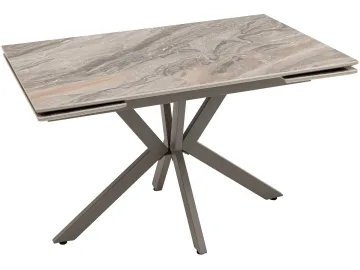 Стол обеденный STOOL GROUP Marmer 120-180/80/76 столешница МДФ16/керамика Ven.Br.Lt, подстолье латте