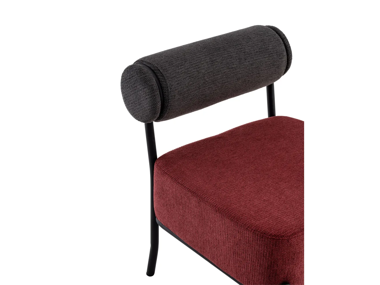 Кресло STOOL GROUP Ponpoun Темно-серый, бордо арт. 2206062203