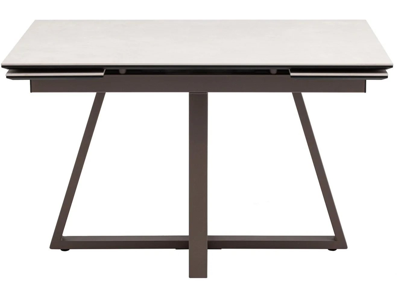 Стол обеденный STOOL GROUP Керас 120-180*80 Carmen light grey, подстолье коричневое арт. 3371808303