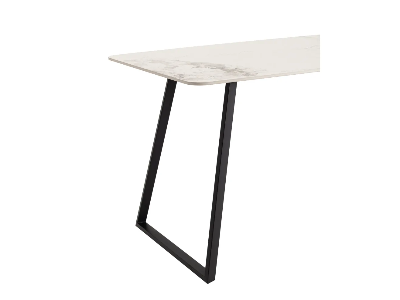Стол обеденный STOOL GROUP Vermont 140*80 Керамика светлая, ножки черные арт. 5221151102