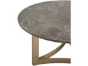 Стол журнальный STOOL GROUP Кассия 90*90 Темная керамика, сталь шампань арт. 6542009802