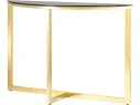 Консоль Stool Group АЛЬБА 115х30 Стекло черное/Сталь золото арт. 7879123501