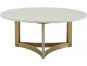 Стол журнальный STOOL GROUP Кассия 90*90 Светлая керамика, сталь шампань арт. 6542009801