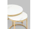Набор журнальных столиков STOOL GROUP Селена 60 и 45 см Белый мрамор/Золото арт. 9051420901