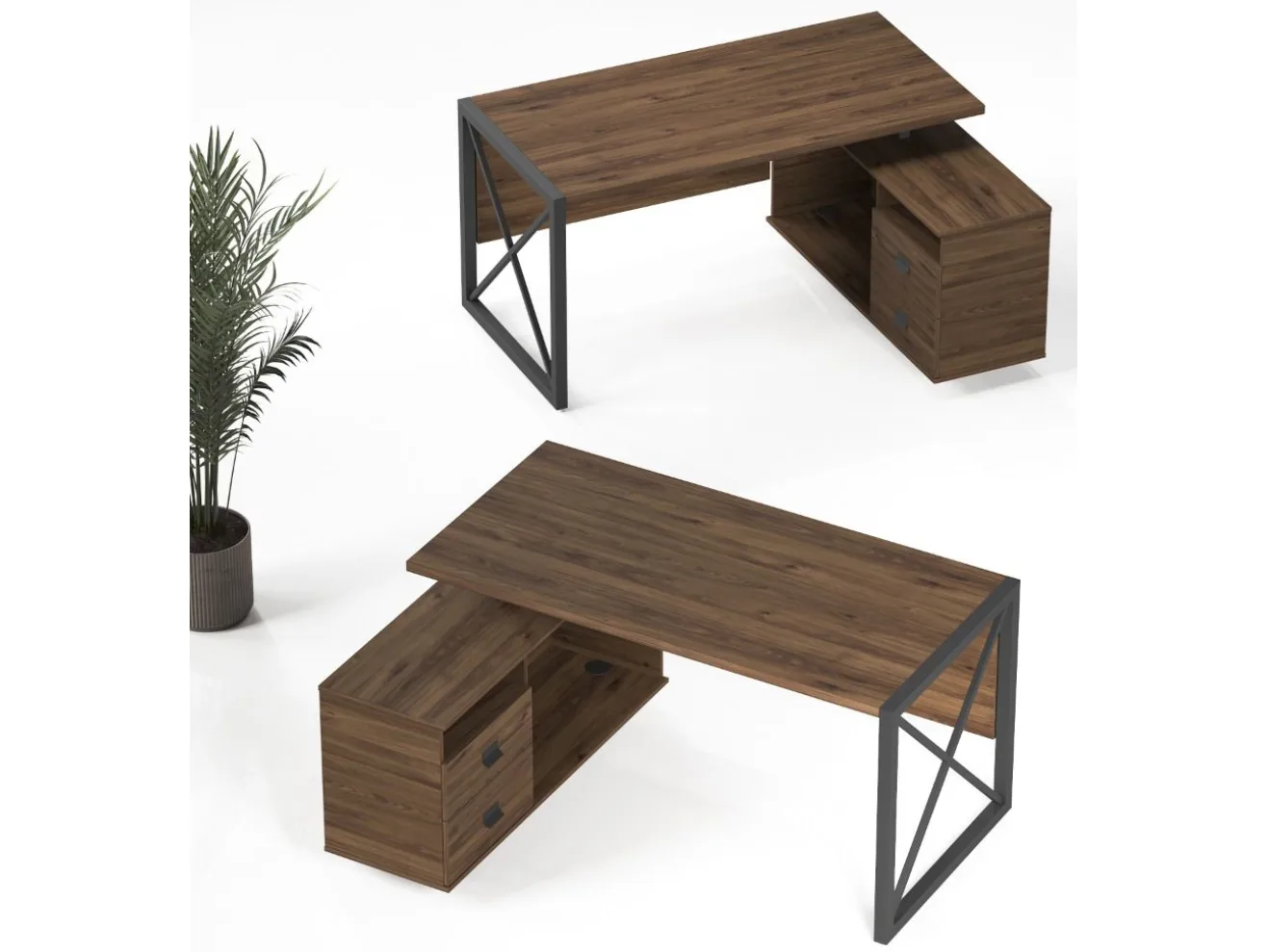 Стол рабочий универсальный  Хардвиг СР01 ЛДСП Темный орех арт. 5079782302