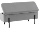 Банкетка STOOL GROUP Болейн с ящиком Велюр серый, черные ножки арт. 2080726708