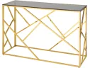 Консоль Stool Group АРТ ДЕКО 120х40 Стекло smoke/Сталь золото арт. 3614073504