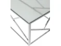 Журнальный стол Stool Group АРТ ДЕКО 120х60 Прозрачное стекло/Сталь серебро арт. 1402446402