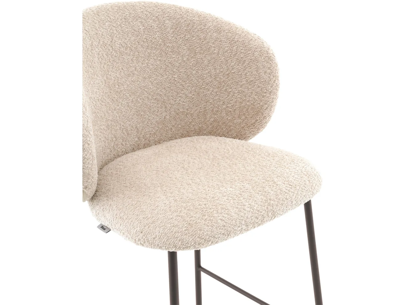 Стул полубарный STOOL GROUP Блейз Букле капучино, каркас серо-коричневый арт. 5591618407
