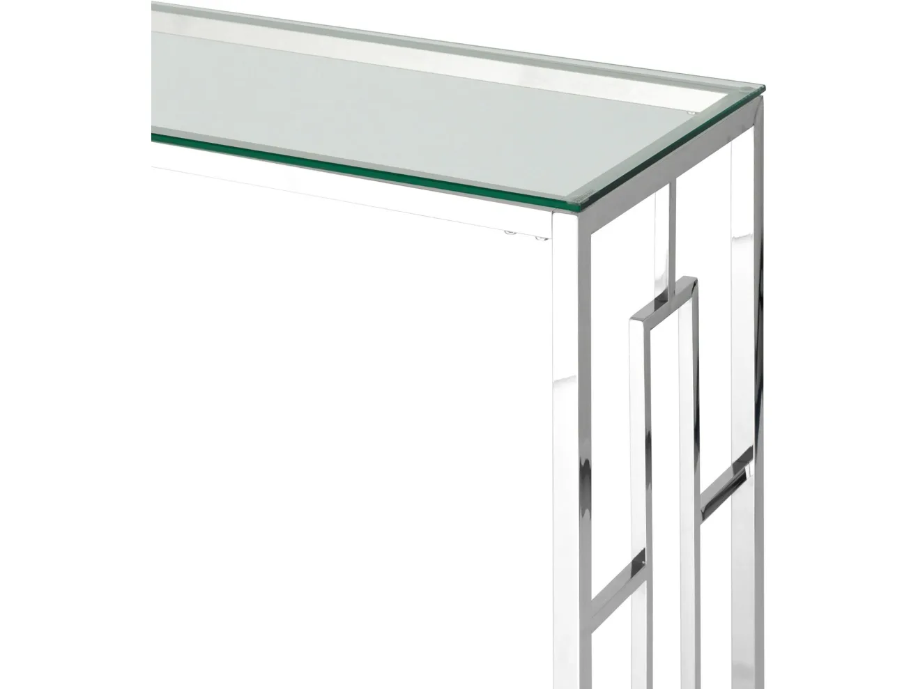 Консоль Stool Group БРУКЛИН 120х40 Прозрачное стекло/Сталь серебро арт. 0190931902