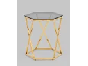 Журнальный столик STOOL GROUP Круз 48*42 Стекло smoke/Сталь золото арт. 7149368601
